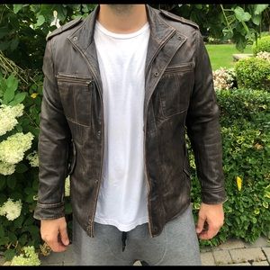 Danier brown leather jacket